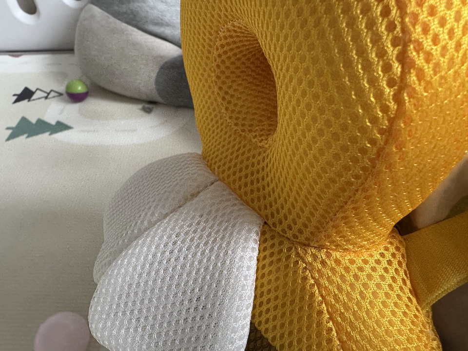 Close-up customer photo of the breathable mesh